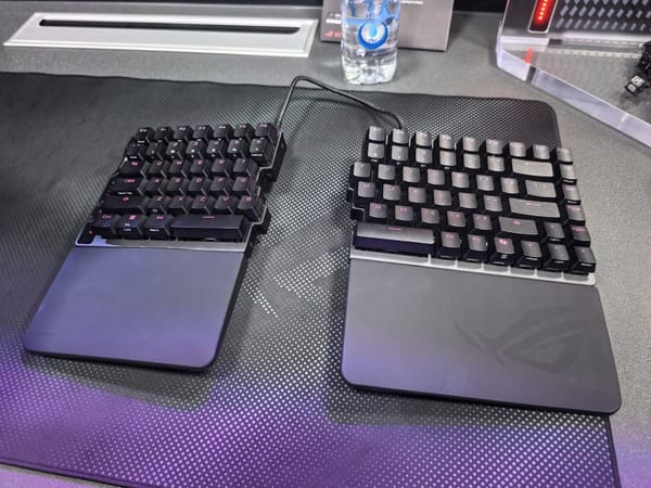 The ROG Falcata is the first split keyboard from Asus