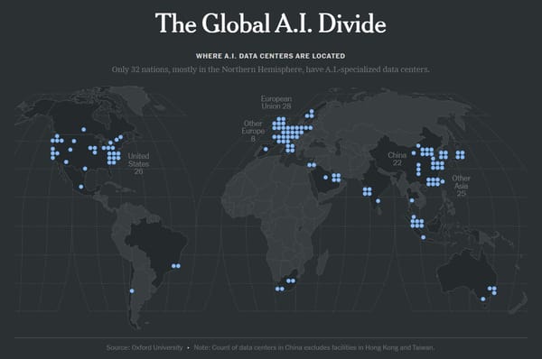 AI data centres are concentrated in a few countries