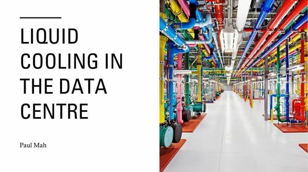 Liquid cooling in the data centre